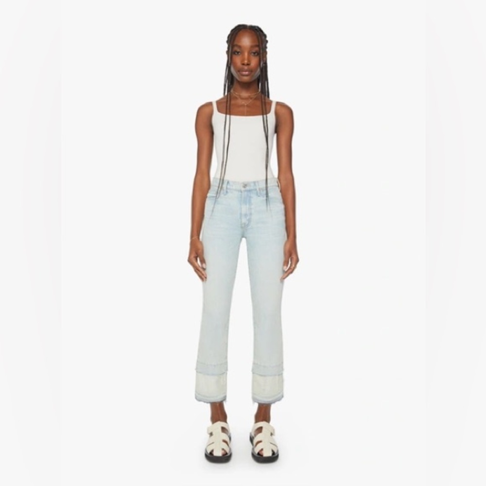 NWT Mother Superior The Insider Double Double Hover Jeans in Sideways Size 27